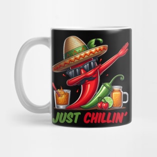 Just Chillin' Dabbing Chili Pepper Cinco De Mayo Mug